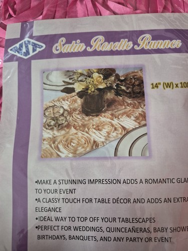Flower Satin Rosette Runner