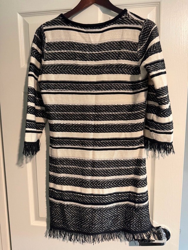 Yest Black and White Striped Sweater Dress - photo 2