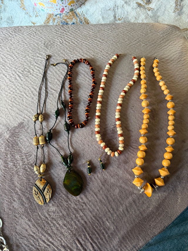 Beaded Necklace and Earring Set