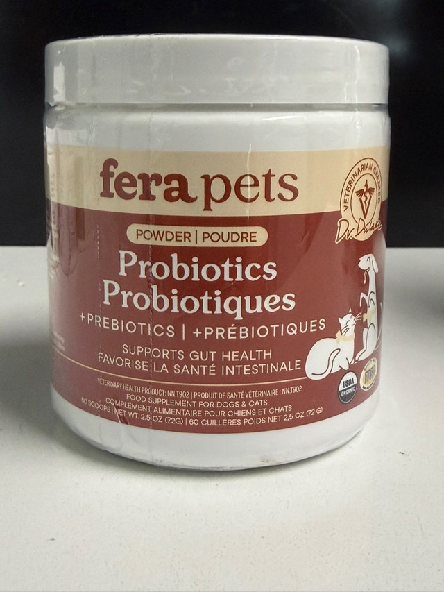 Fera Pets Organic Probiotics for Dogs & Cats, 60 Scoops