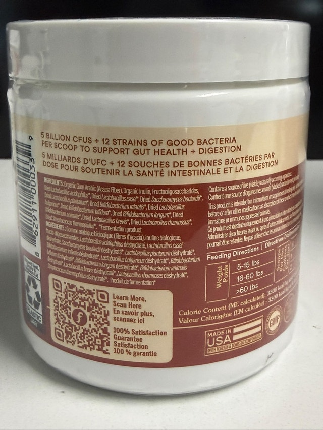 Fera Pets Organic Probiotics for Dogs & Cats, 60 Scoops - photo 3