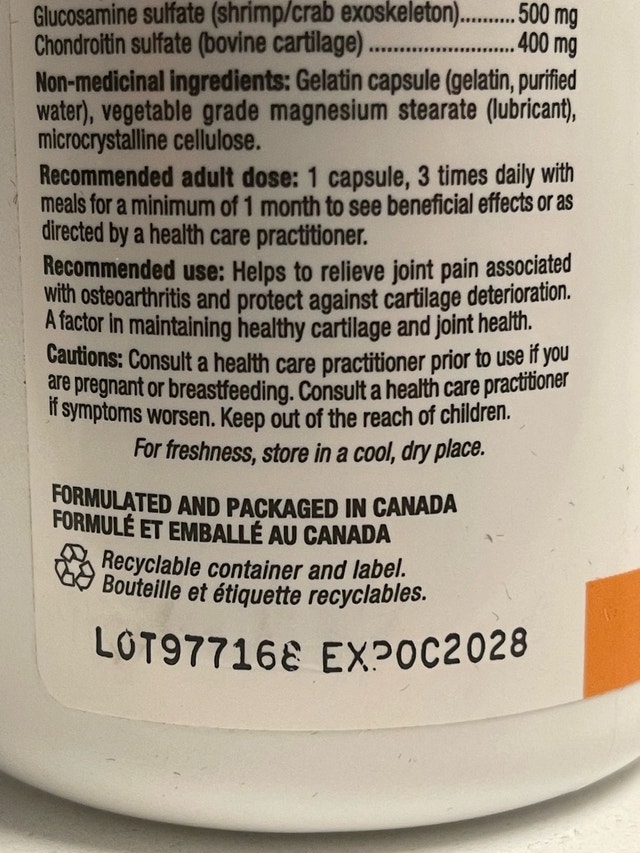 Natural Factors Glucosamine & Chondroitin 900 mg, 120 Capsules - photo 2