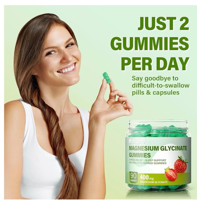 Bageto Magnesium Glycinate Gummies Stress Sleep Support 90 Count - photo 5