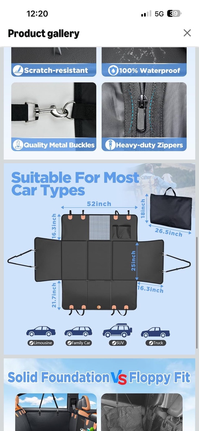 PETSFIT Dog Car Seat Extender - photo 2