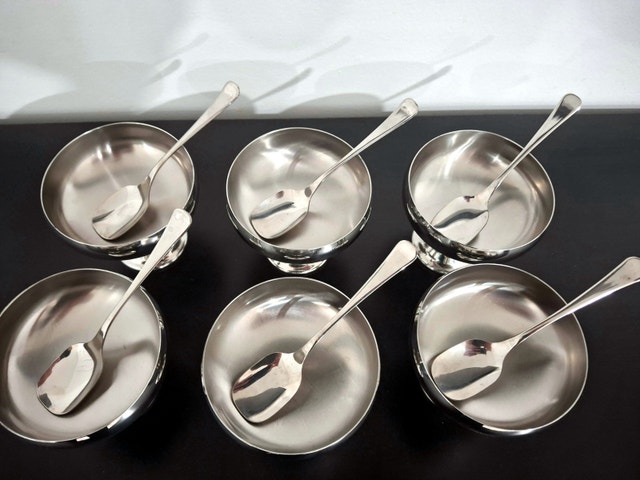 INOXBECK 18/10 Italy Stainless Dessert Cups, Set of 6 + Spoons - photo 2