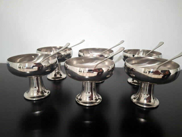 INOXBECK 18/10 Italy Stainless Dessert Cups, Set of 6 + Spoons - photo 4