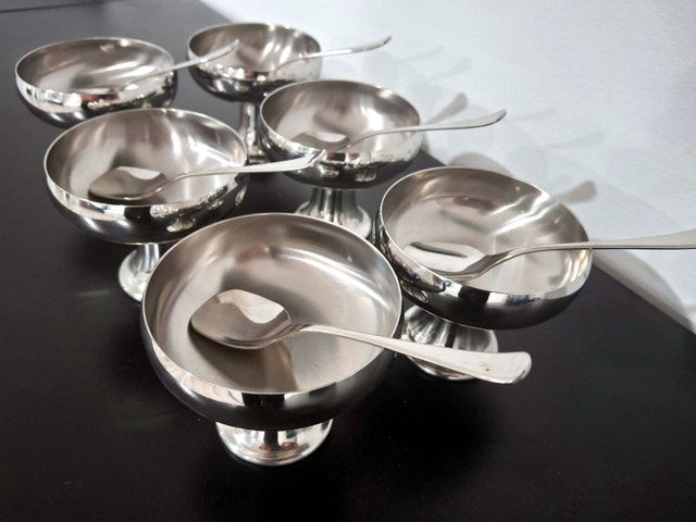 INOXBECK 18/10 Italy Stainless Dessert Cups, Set of 6 + Spoons - photo 5