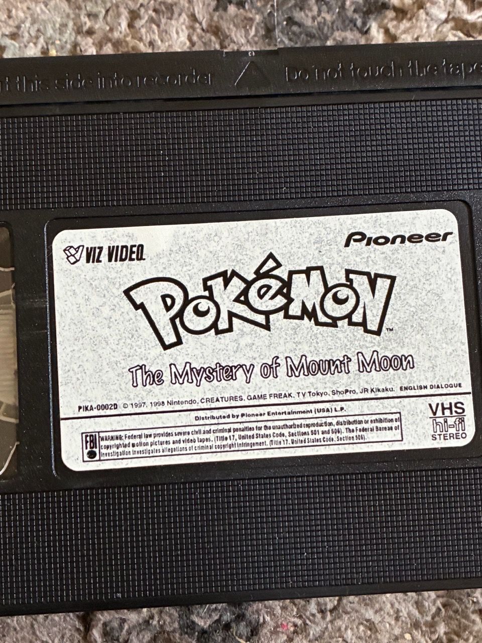 Pokémon The mystery of mount moon vhs tape - photo 5