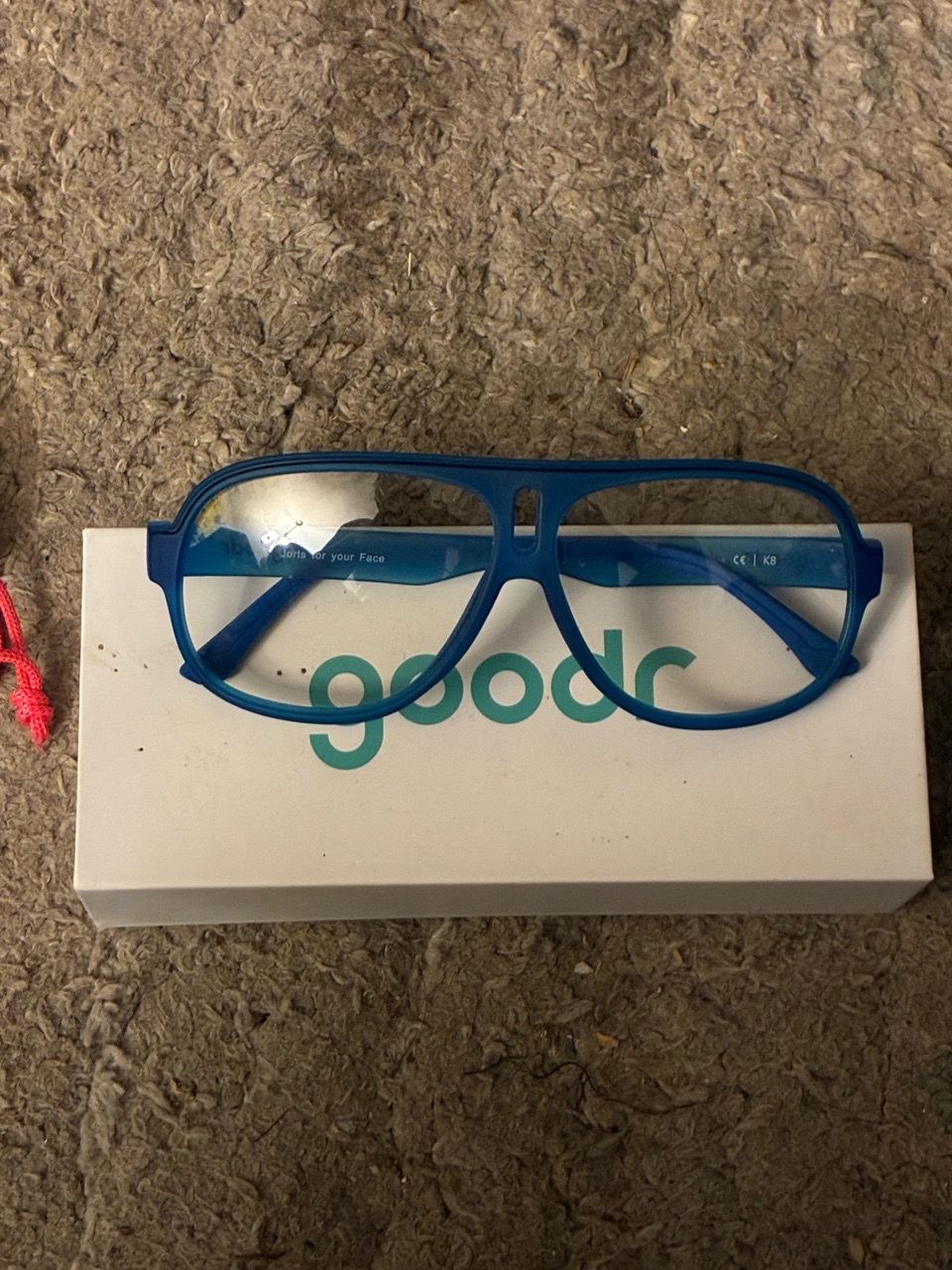 Goodr Super Fly blue clear sunglasses