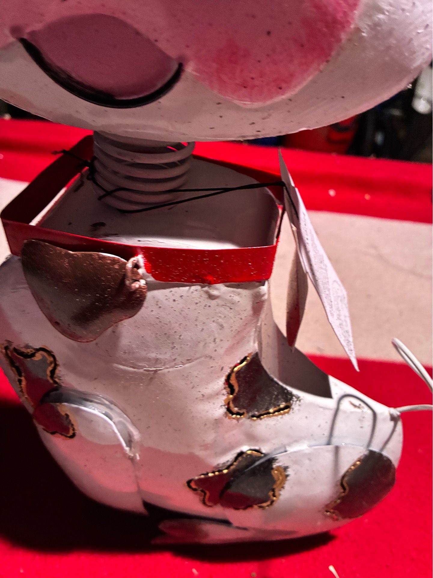 Rustic arrow white metal cow - photo 3