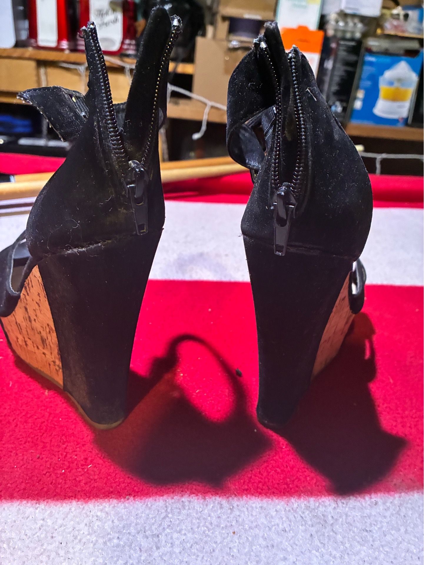 Rouge black suede block heel sandals - photo 2