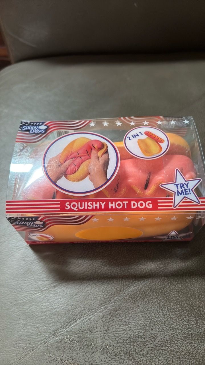 Sunny Days Squishy Hot Dog Toy Still Available