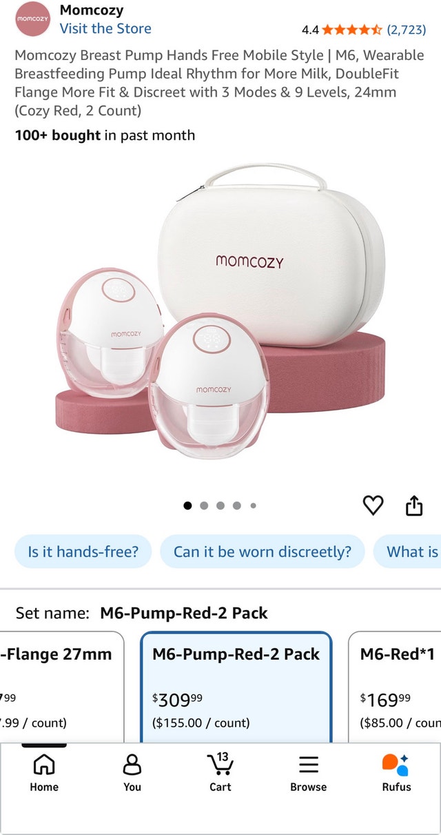 Momcozy M6 Mobile Style Hands-Free Breast Pump