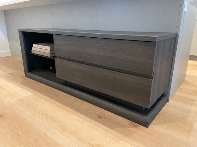Modern Charcoal Grey TV Stand – Sleek Design, Made in Canada! - photo 2