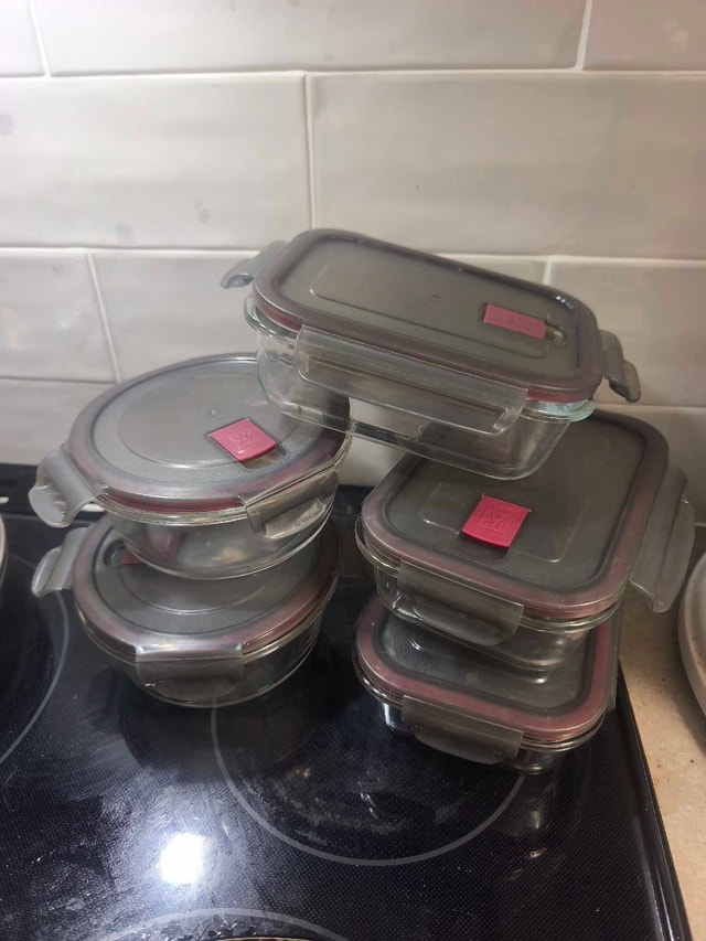 Zwilling Set of 5 Glass Food Storage Containers with Lids - photo 2