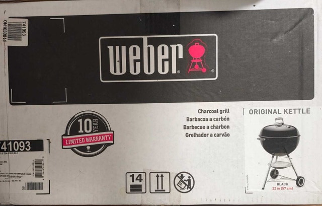 NEW Weber 22” Original Kettle Charcoal Grill Black