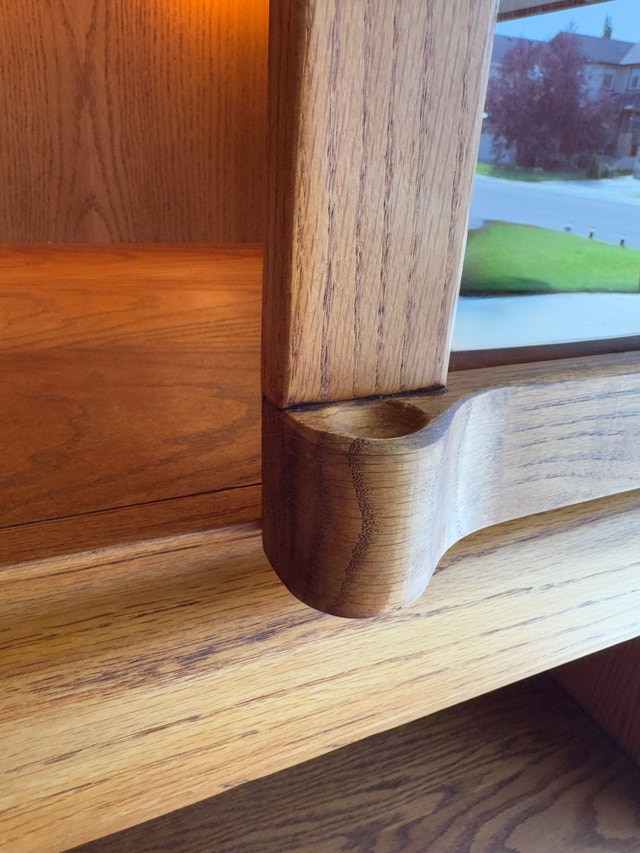 Vintage Oak Display Cabinet & Bookcase | MCM - photo 4