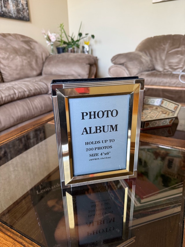 Photo album with frame in box