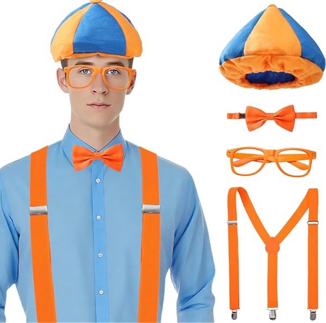 New Blippi Adult Costume Kit adults/kids one size
