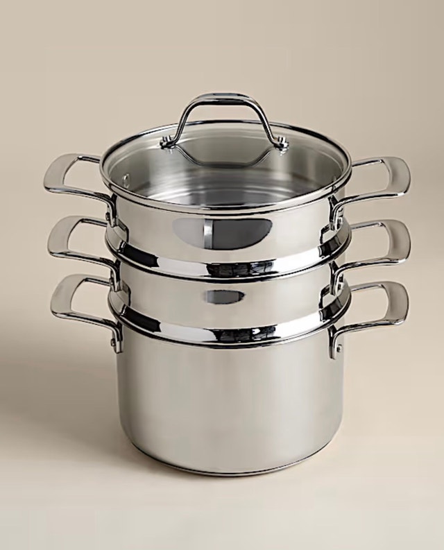 Brand New Delonghi Living Innovation Triple Steamer Cooking Pots - photo 5