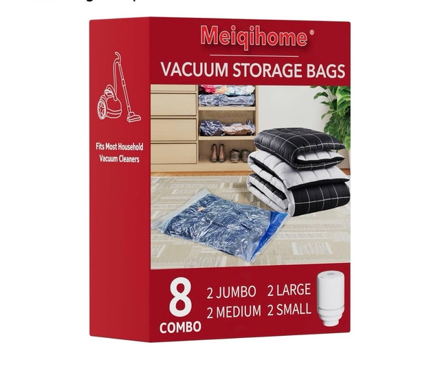 Brand New Meiqihome 8 Combo Vacuum Storage Bags w Electric Pump - photo 2