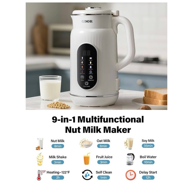 Brand New GDOR 9-in-1 Healthy Nut Milk Maker NB802 - photo 2