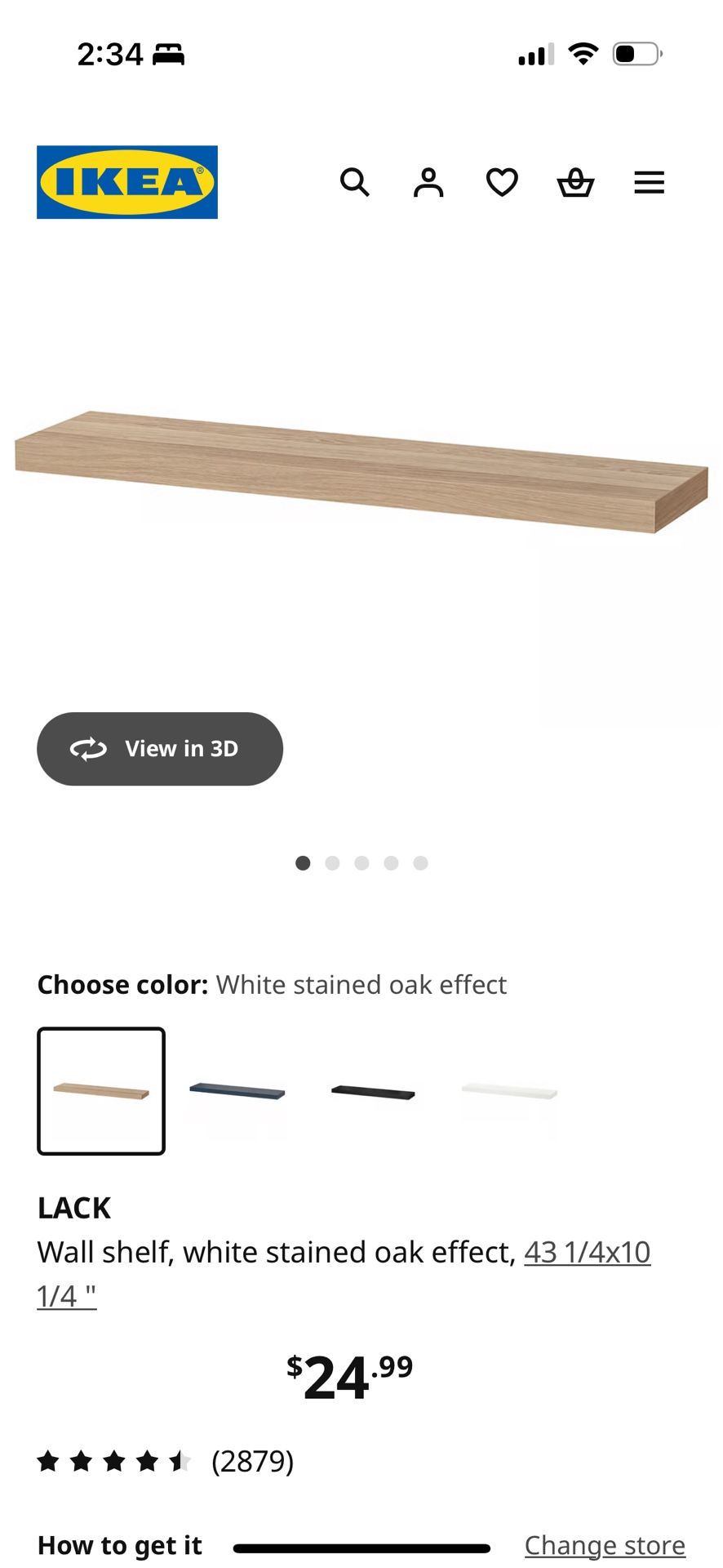 IKEA “LACK” Ledge Wall Shelves (3 available)
