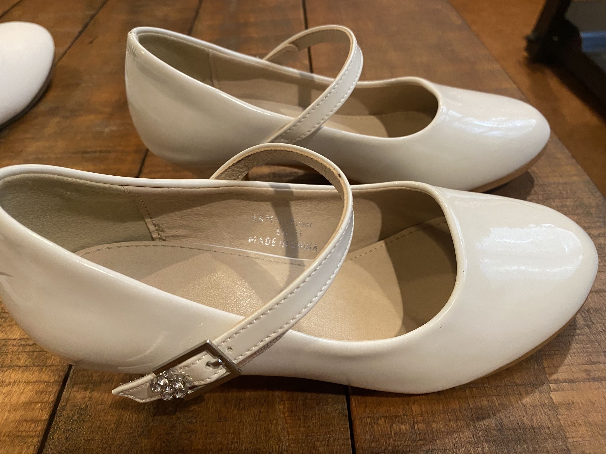 Girls Communion Heeled Shoes - Size 33 (US 1-2)