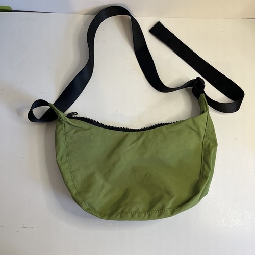 FASTFAIRY Green Crescent Shoulder Bag with Adjustable Strap