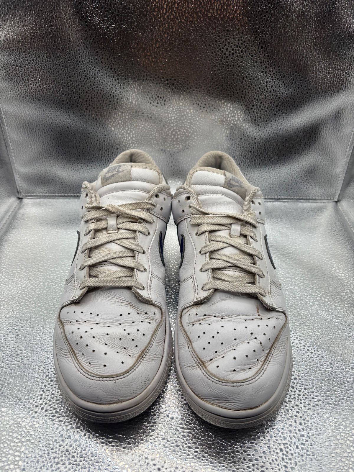 Nike Dunk low white blue swoosh - photo 2
