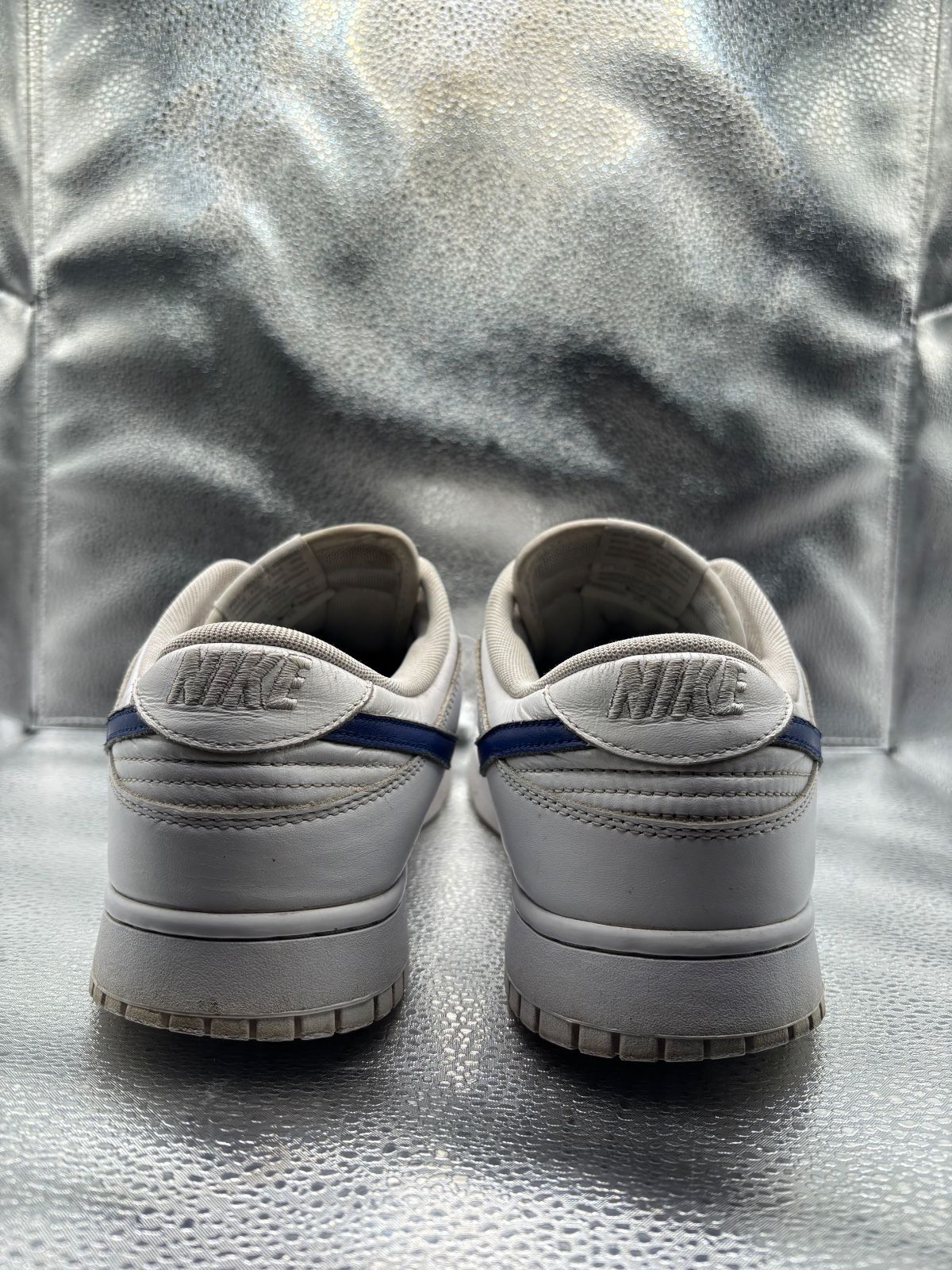 Nike Dunk low white blue swoosh - photo 4