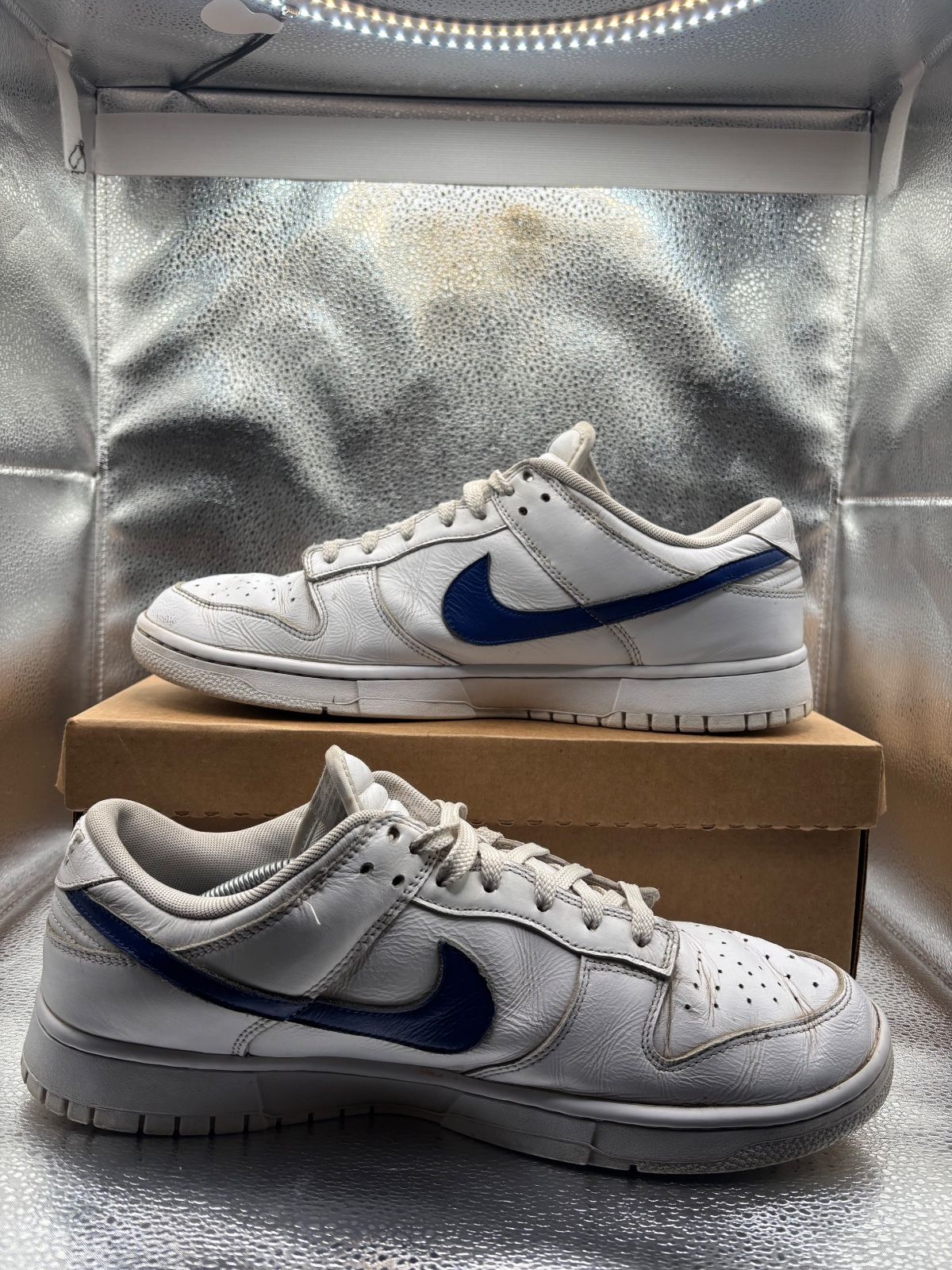 Nike Dunk low white blue swoosh - photo 5