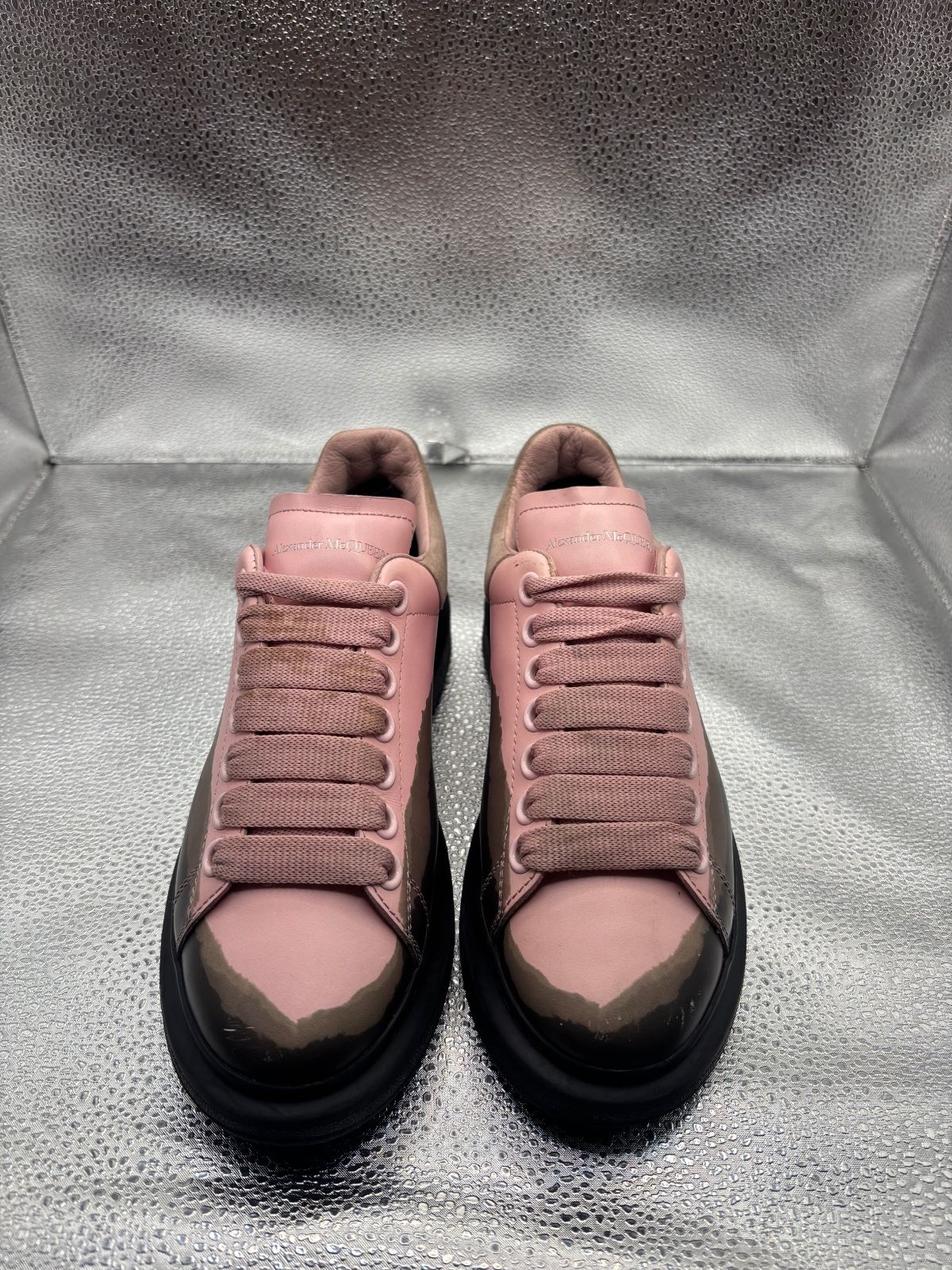McQueen Oversized Sneaker in the Dip Dye - Rose Black - photo 2