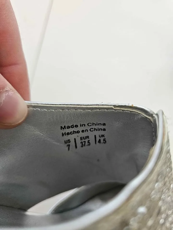 Womens Silver Sandal Heels - Size 7 image indicator(6)