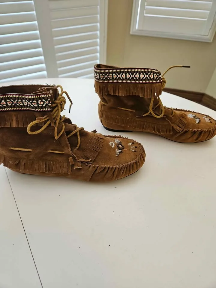 Womens Brown Moccasin-Style Boots - Size 7 image indicator(4)