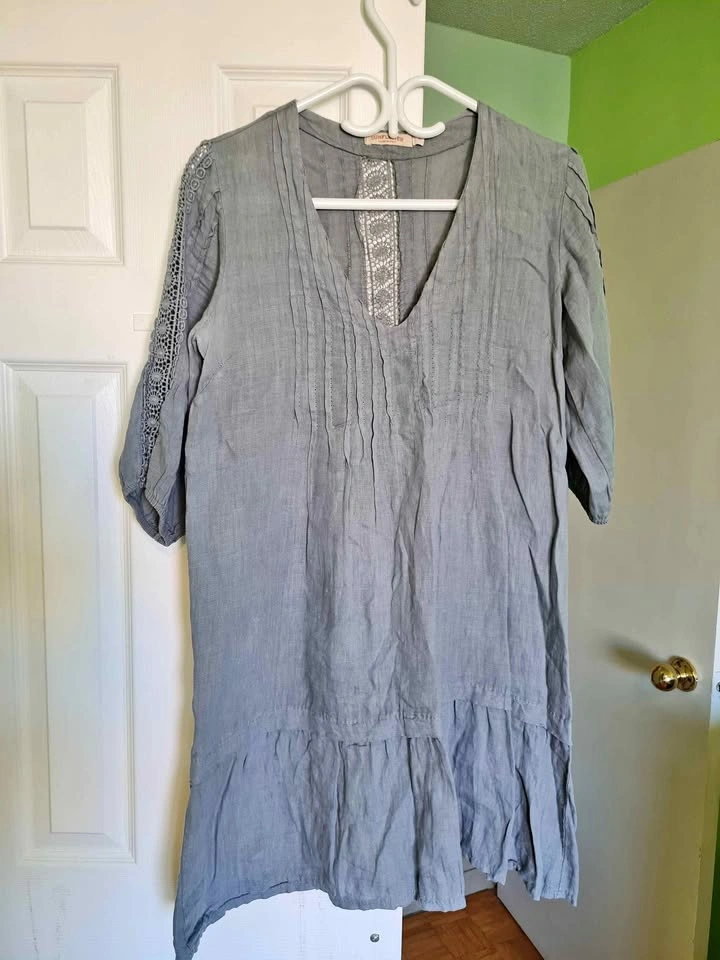 Sunflower Italian Linen dress size S