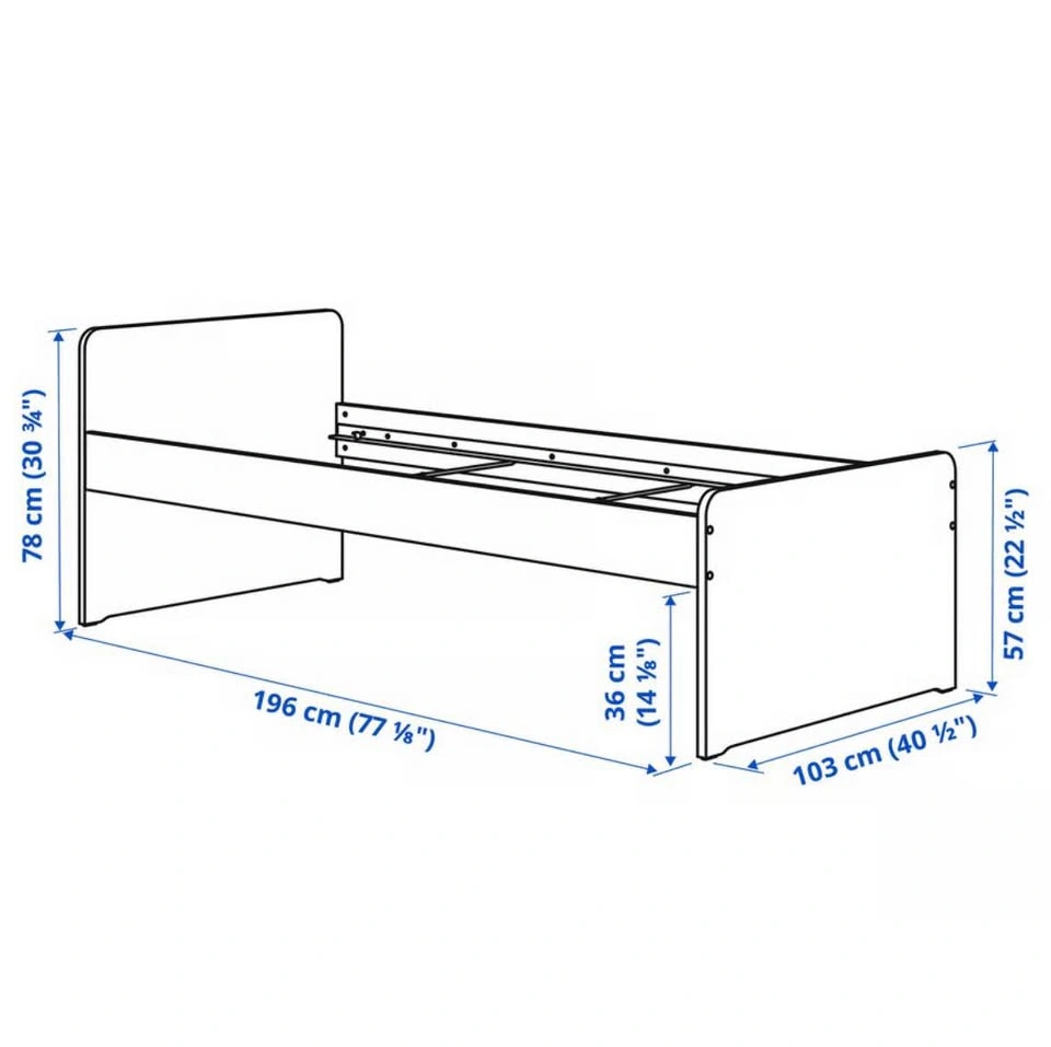 MOVING OUT SALE - IKEA SLÄKT Twin Bed Frame + LURÖY Base - photo 3