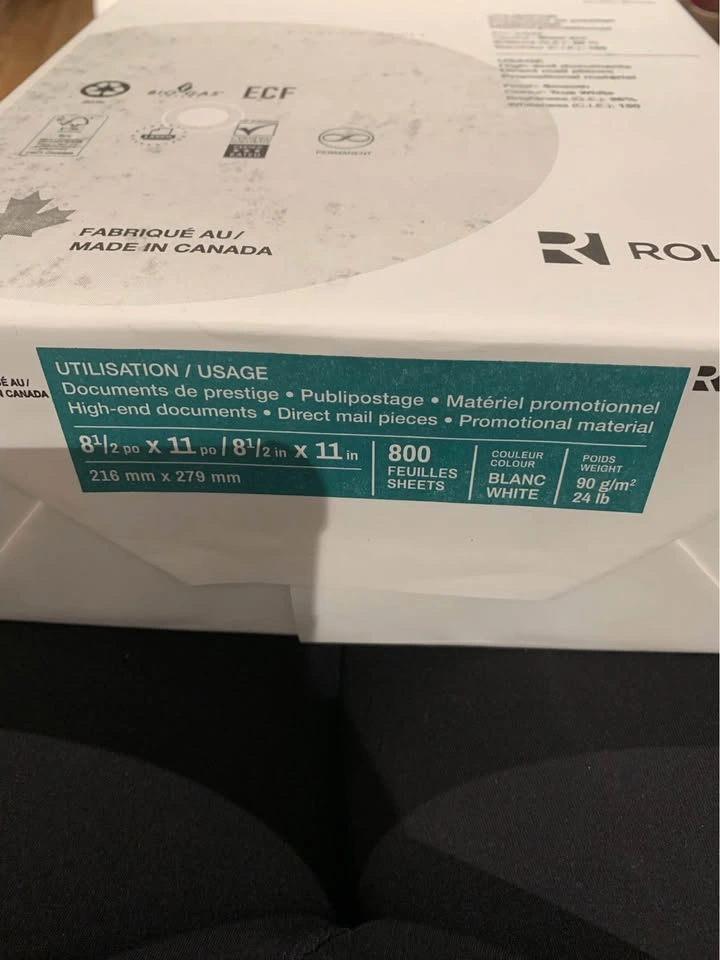 Rolland Hitech Paper 24lb letter size 800 sheets - photo 3