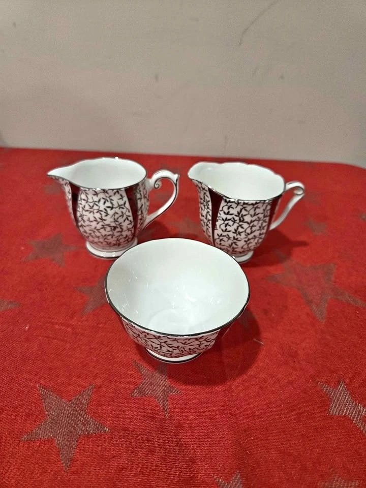 Queen Anne Sugar Bowl and Creamers