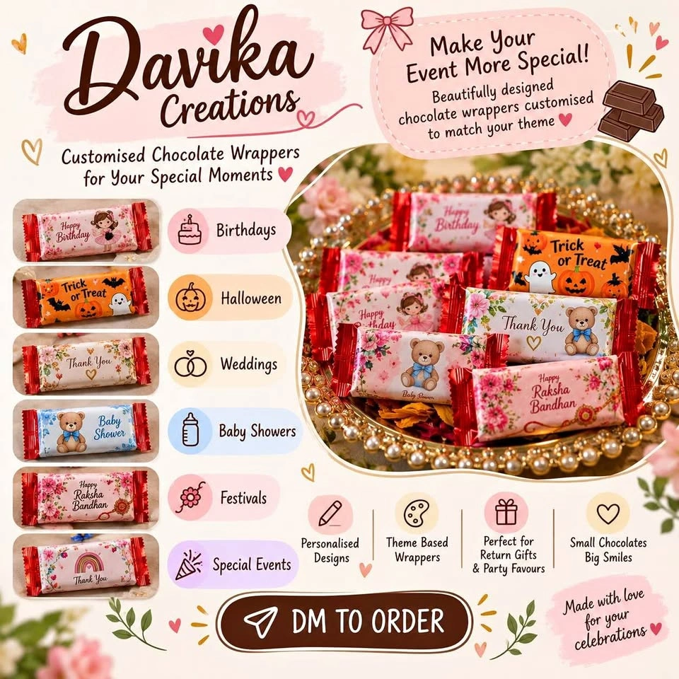 Personalized Chocolate Wrappers | Birthday & Party Favours