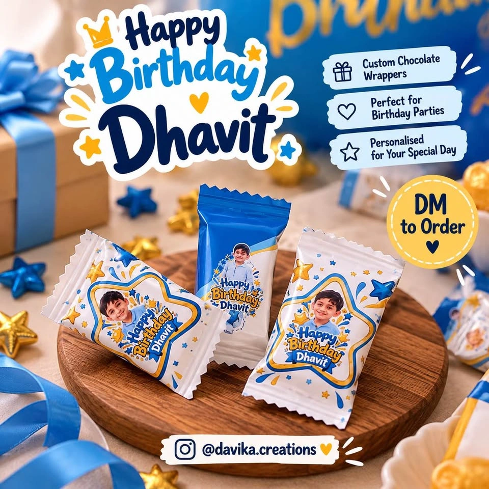 Personalized Chocolate Wrappers | Birthday & Party Favours - photo 2