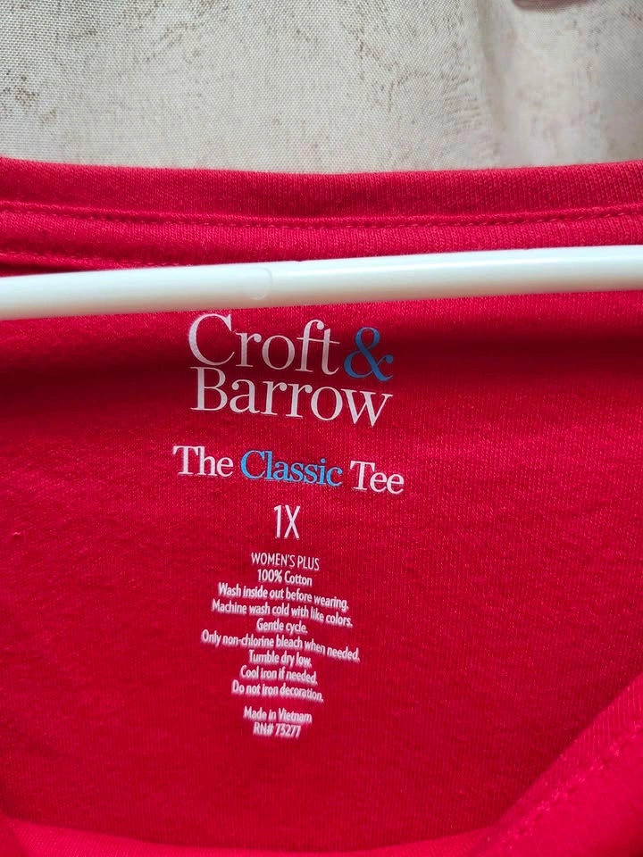 ☕️Croft & Barrow Hot Cocoa Season Long Sleeve Tee 1X - photo 2