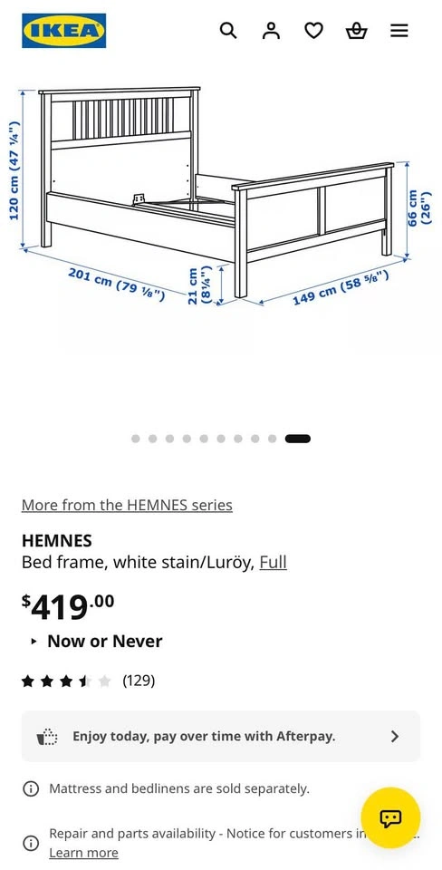 IKEA Hemnes Bed Frame with Slats - photo 5