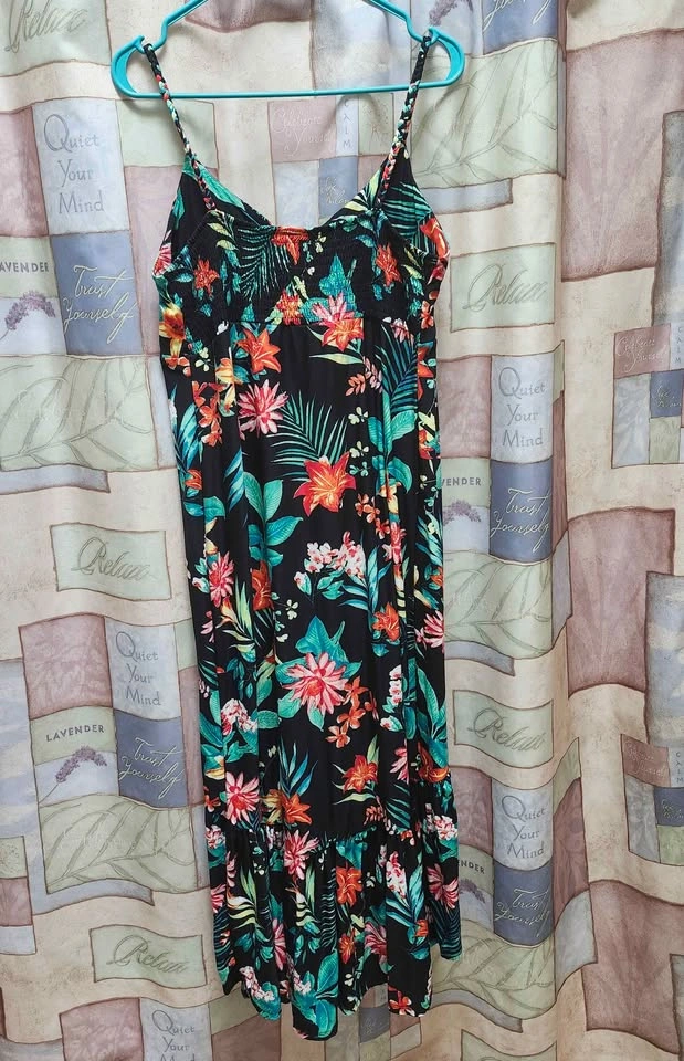 Derek Heart Women's Maternity Black Floral Print Maxi Dress - photo 2