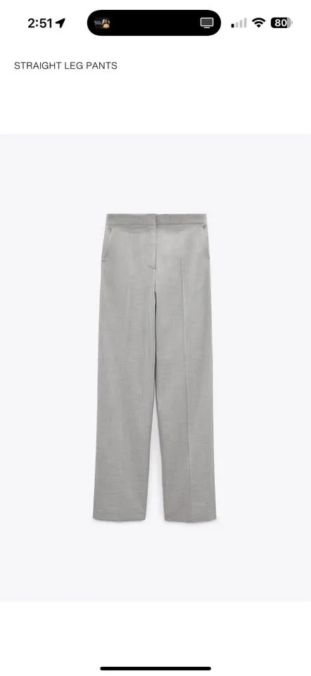 Zara Straight leg pants thumbnail