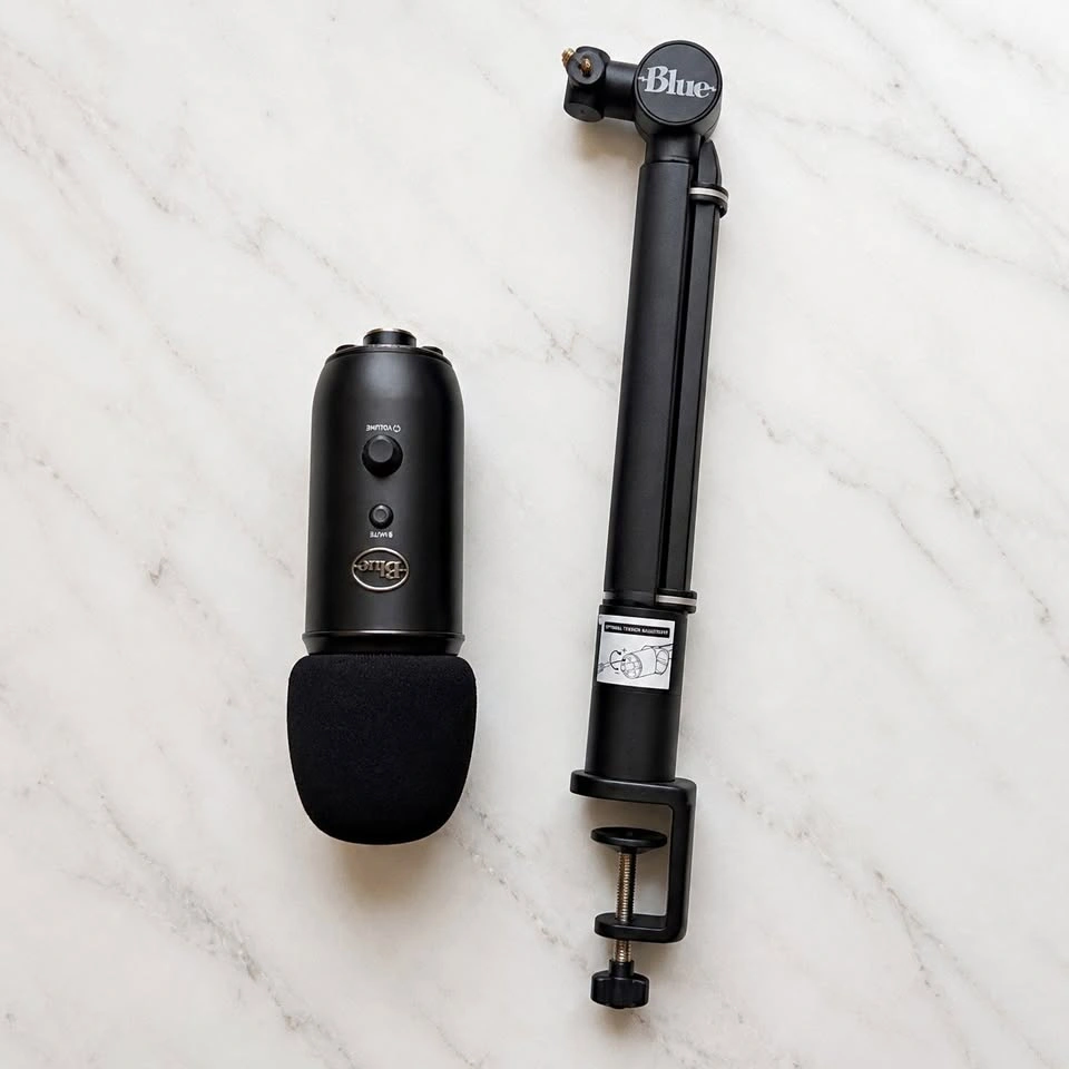 Blue Yeti USB Mic + Blue Compass Boom Arm Bundle