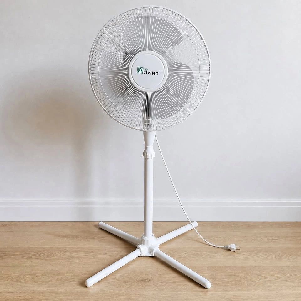For Living 16" Oscillating Stand Fan – White – MOVING SALE