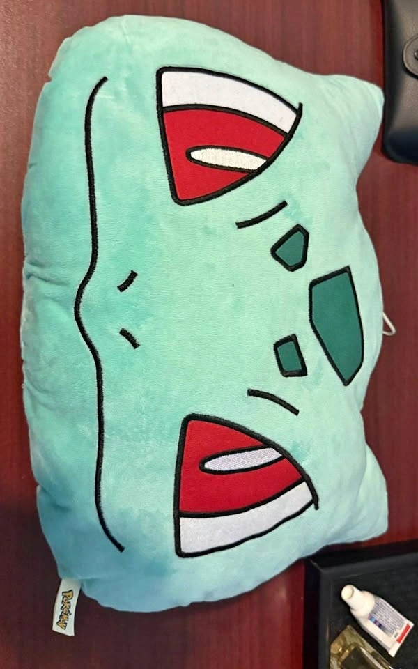 Pokémon Bulbasaur Face Pillow Plush (Official)