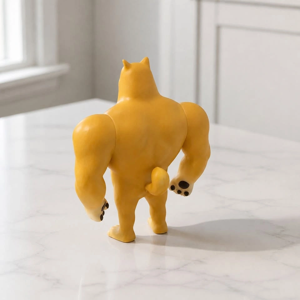 Swole Doge Meme Figure – Buff Doge Toy – MOVING SALE - photo 2