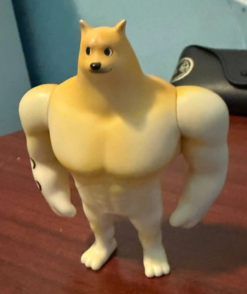 Swole Doge Meme Figure – Buff Doge Toy – MOVING SALE - photo 3